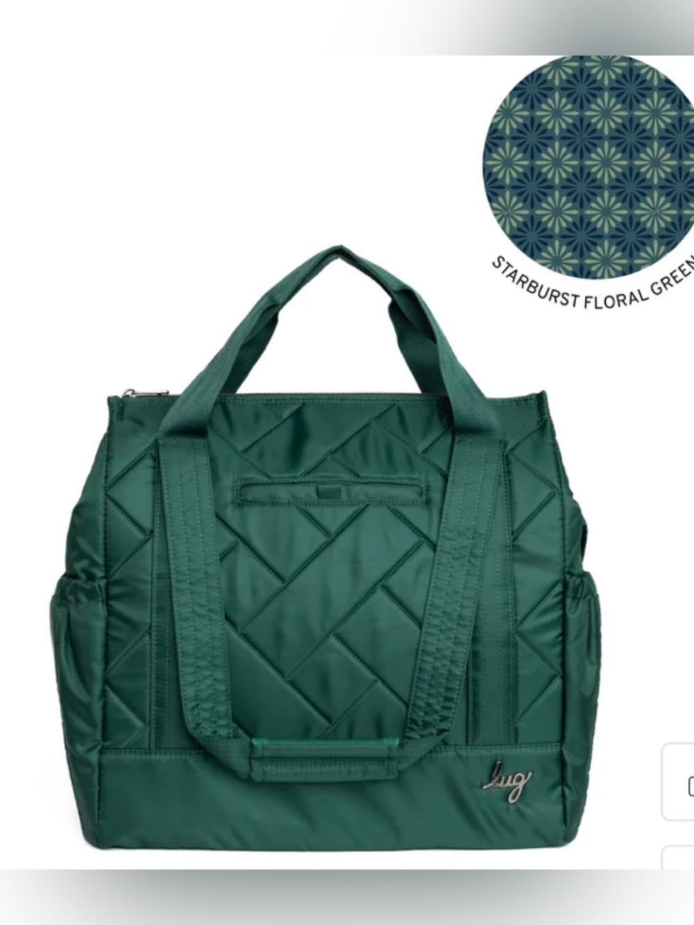 Lug “Baby Yacht” Carryall Tote/Travel Bag. Wickedly Green. NWT